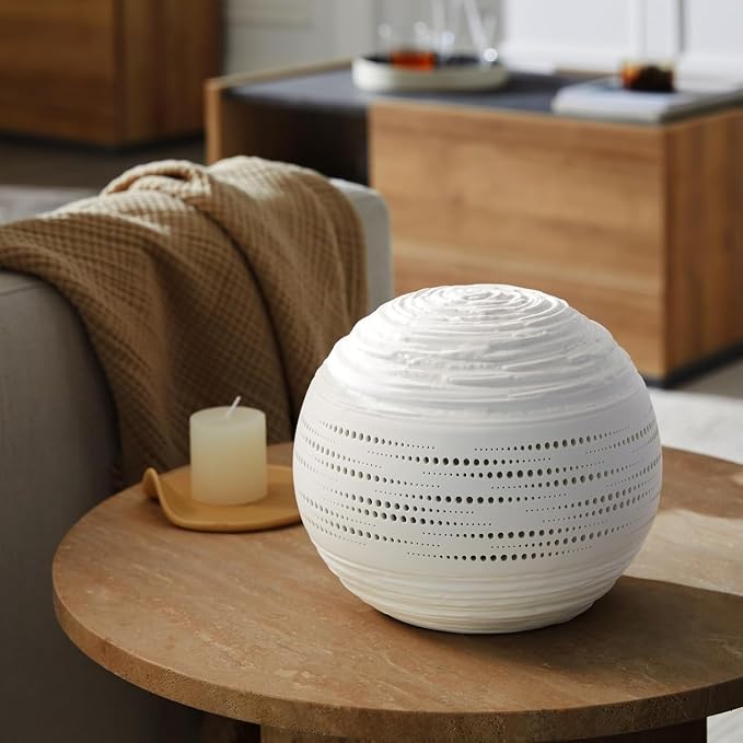 RONDURE Saturn Modern Ceramic Table Lamp with Dimmer