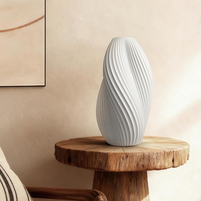 RONDURE Modern Ceramic Table Lamp with Rotary Dimmer
