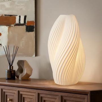 RONDURE Modern Ceramic Table Lamp with Rotary Dimmer